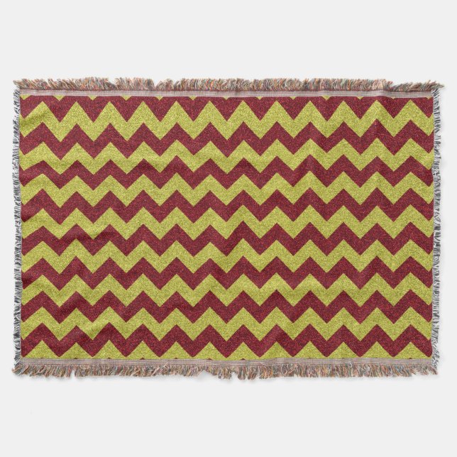 Couverture Rouge et or paillettes zig zag (Devant)