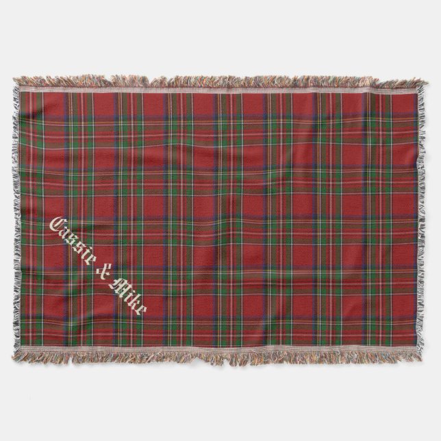 Couverture Royal Stewart Tartan Plaid Custom Thon Blanket (Devant)