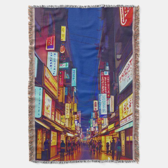 Couverture Rue de ville japonaise la nuit  (devant Vertical)