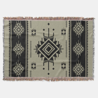 Couverture Rug tressé géométrique Tribal Sud-Ouest - Boho Hom