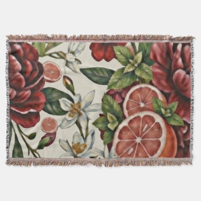 Couverture Rustic Citrus Floral summer (Devant)