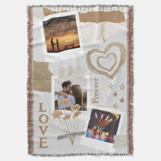 Couverture Rustic Scrapbook Romance with Hearts and Flowers