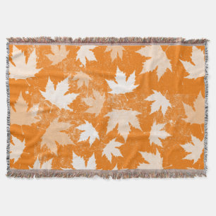 Couverture Rustique Automne Feuilles Motif