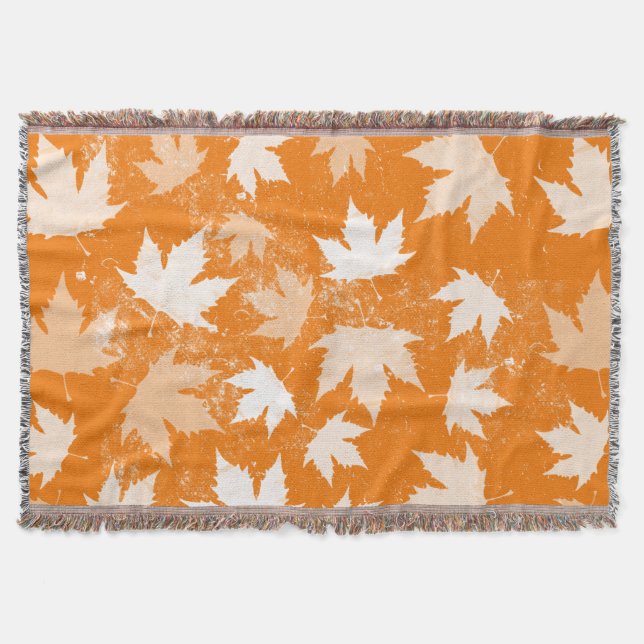 Couverture Rustique Automne Feuilles Motif (Devant)