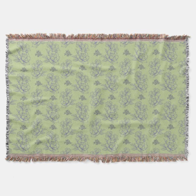 Couverture Sage Classic Vintage Flower Motif simple (Devant)