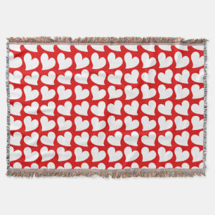 COUVERTURE SAINT-VALENTIN COEURS ROUGES ET BLANCS SAINT-VALEN