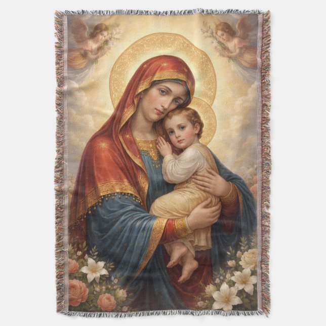 Couverture Sainte Mère de Dieu – Amour Divin & Protection´11 (devant Vertical)
