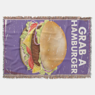 Couverture Saisissez un Hamburger Affiche de nourriture vinta