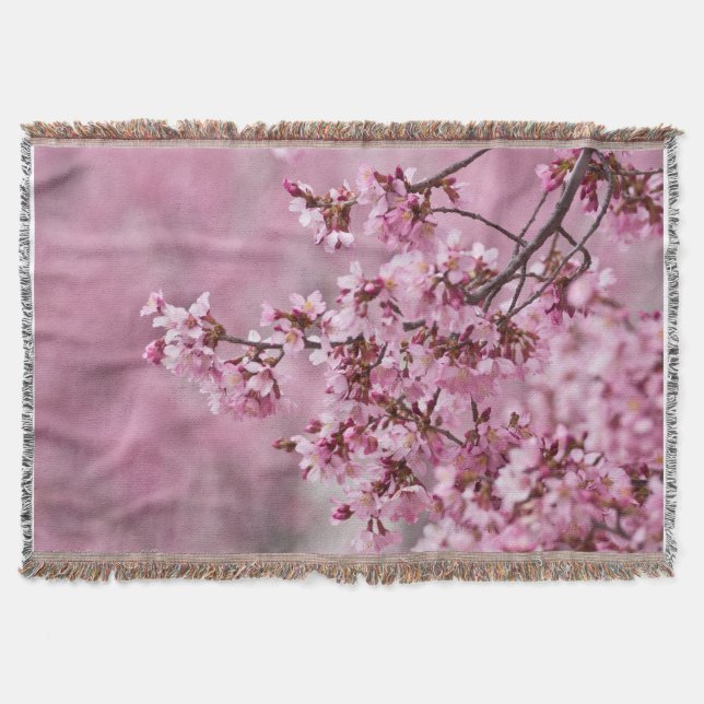 Couverture Sakura Cherry Blossoms Pastel Pink Layers (Devant)