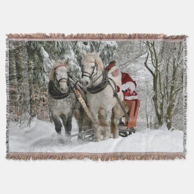 Couverture Santa Claus Carriage Noël (Devant)
