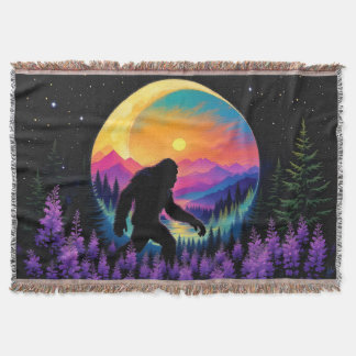 Couverture Sasquatch Rainbow Mountain Moon Horloge murale