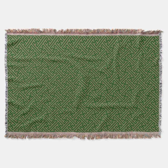 Couverture Sayagata motif, japonais, vert et or (Devant)