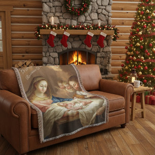 Couverture Scène de Noël de la Nativité Personnalisée