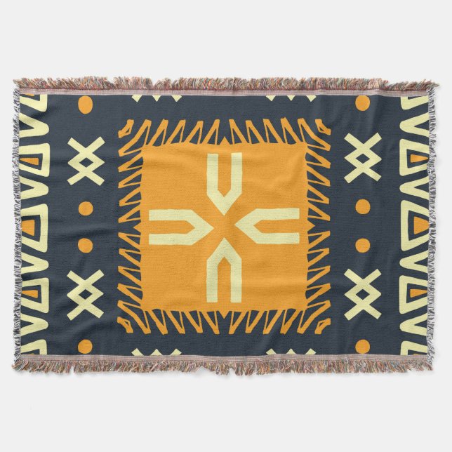 Couverture Schawl Design : Carré indien Batik. (Devant)