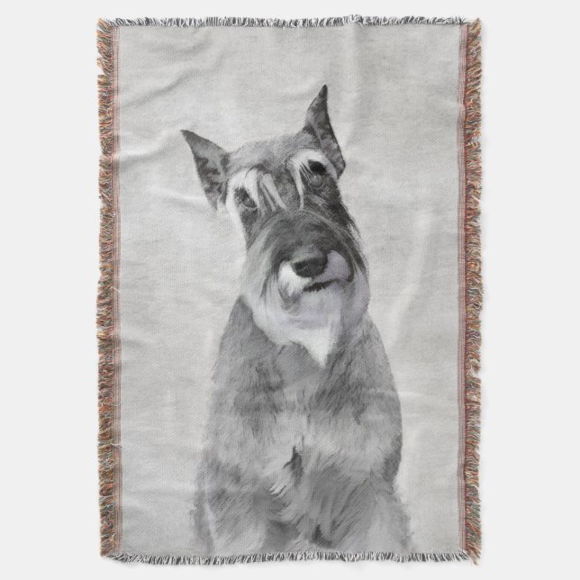 Couverture Schnauzer (Giant) Peinture - Chien Art (devant Vertical)
