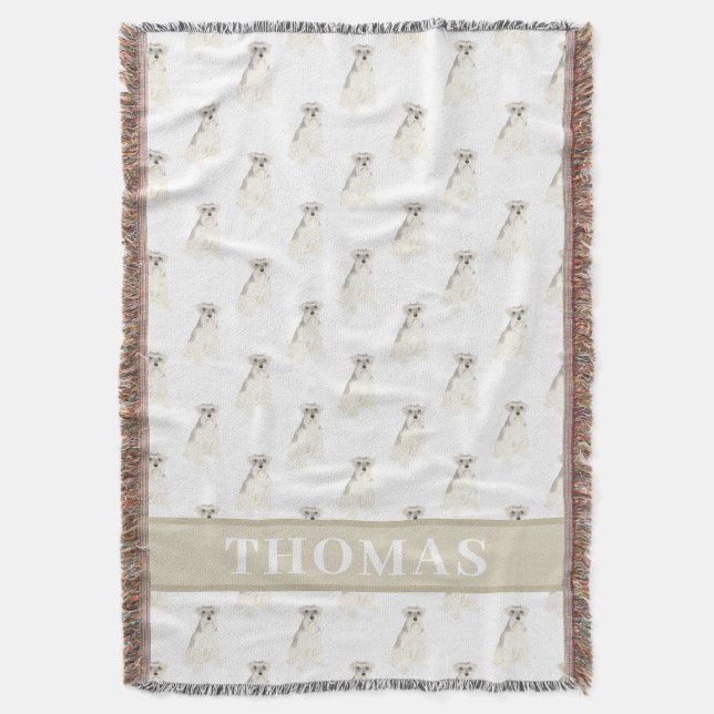 Couverture Schnauzer (gris et blanc) (devant Vertical)