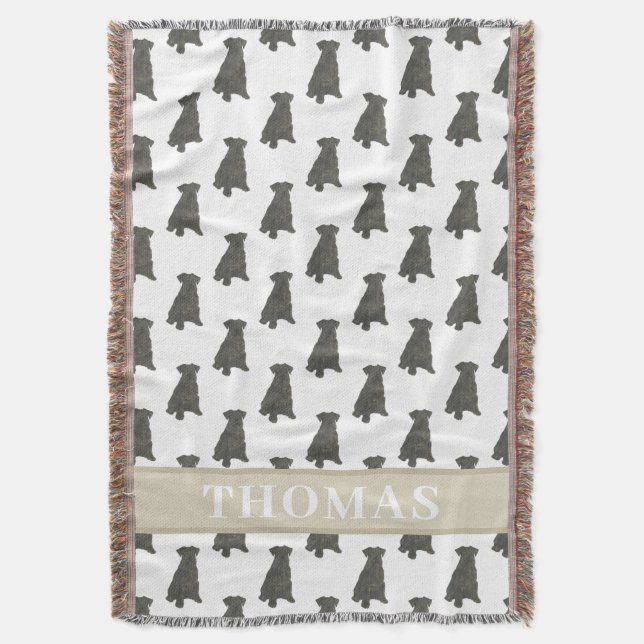 Couverture Schnauzer personnalisé (Noir)  (devant Vertical)