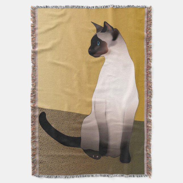 Couverture Seal Point Siamese Chat (devant Vertical)