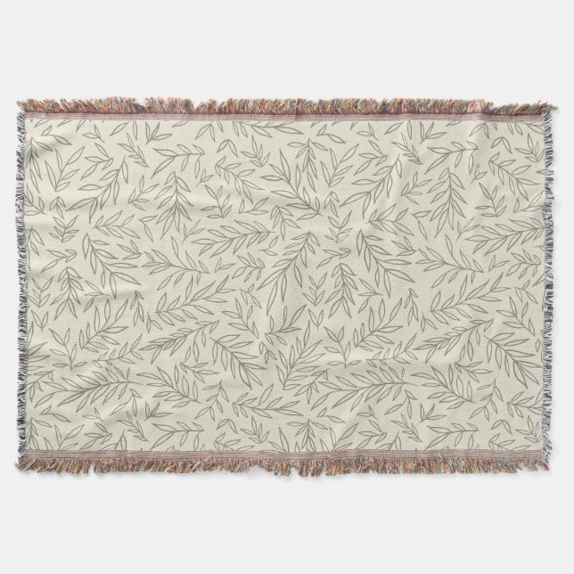 Couverture Serene Sage Green | Whisp de feuille souple (Devant)