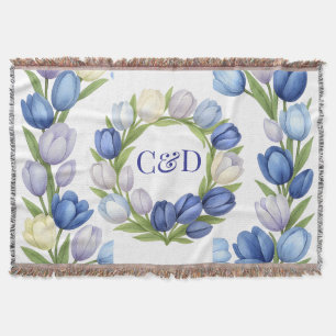 Couverture Sérénité en Fleur Pastel Tulip Floral Maison Décor