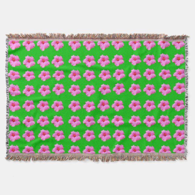 Couverture "Sérénité pétale : Hibiscus rose sur toile verte (Devant)