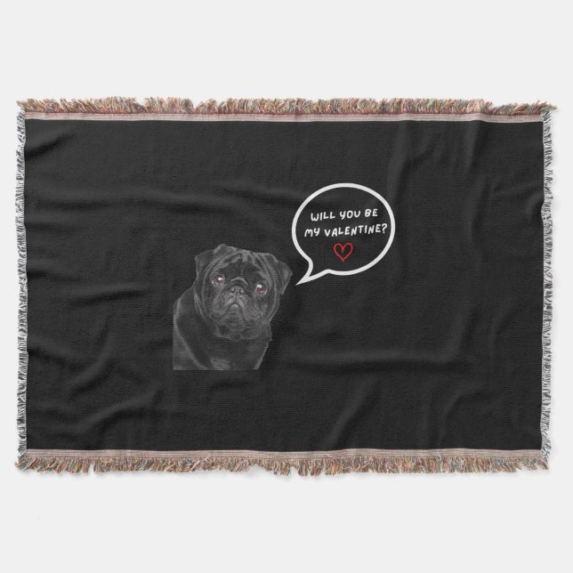 Couverture Serez-Vous Mon Chien De Carlin Noir Saint Valentin (Devant)