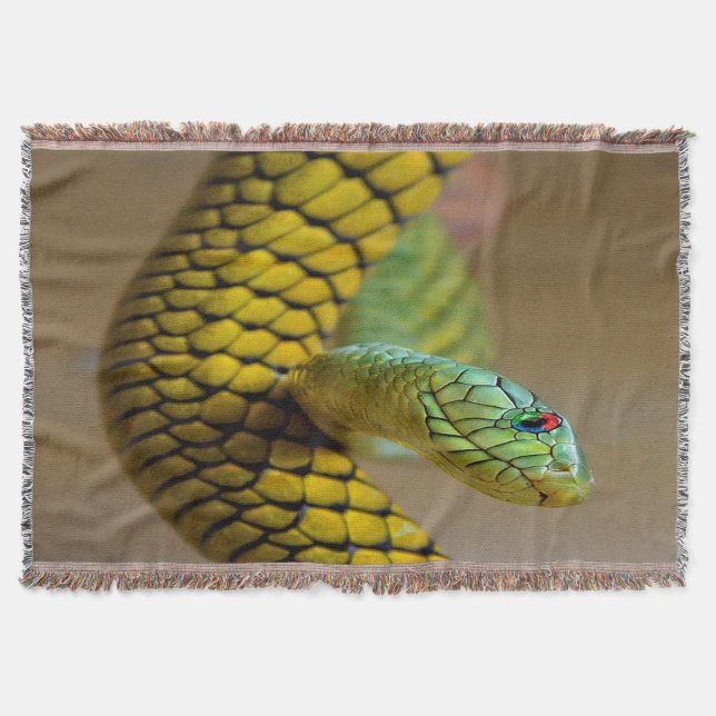 Couverture Serpent Jaune Yeux Arc-en-ciel (Devant)