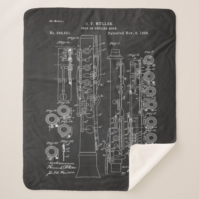 Couverture Sherpa 1888 Oboe ou Corne anglaise - Dessin de brevet (Devant)