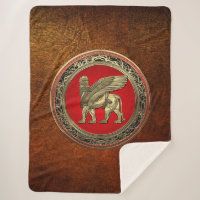 [220] Lion assyrien ailli - Lamassu d'or