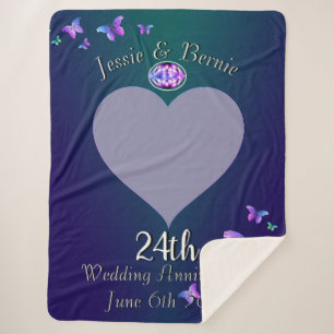 Couverture Sherpa 24e anniversaire du Mariage Sherpa Blanket