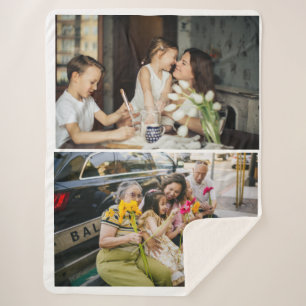 Couverture Sherpa 2 photo Collage personnalisé Personnalisé