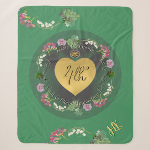 Couverture Sherpa 4e anniversaire du Mariage Fruit Floral