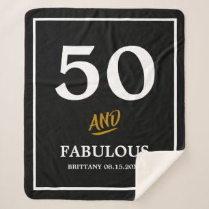 Couverture Sherpa 50 et Fabuleux Anniversaire Sherpa Blanket