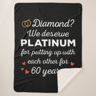 Couverture Sherpa 60ème anniversaire du Mariage I - Diamond Funny Co