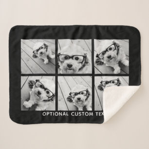 Couverture Sherpa 6 Collage de photos Texte facultatif — CAN Edit Co