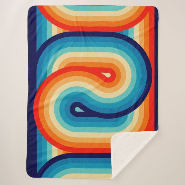 Couverture Sherpa 70s Double Wave (Devant)