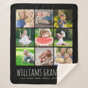 Couverture Sherpa 9 Collage photo avec vos petits-enfants   Noir