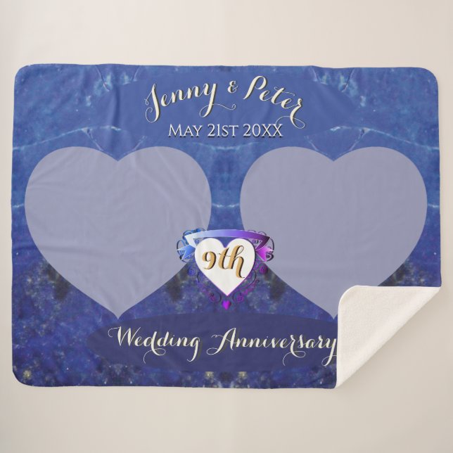 Couverture Sherpa 9e anniversaire du Mariage de photos LapisSherpa B
