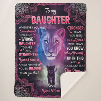 Couverture Sherpa À chaque fois que vous vous sentez écrasé Lion Mam