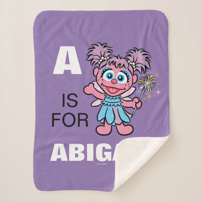 Couverture Sherpa A est pour Abby Cadabby | Ajouter Votre Nom (Devant)