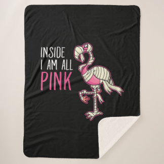 Couverture Sherpa À L'Intérieur Je Suis Tout Flamant rose Rose | Fla