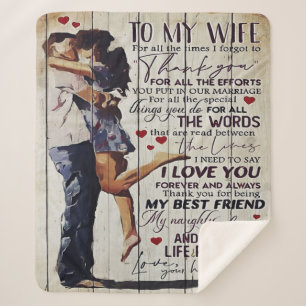 Couverture Sherpa À ma femme présente Citations d'amour présent