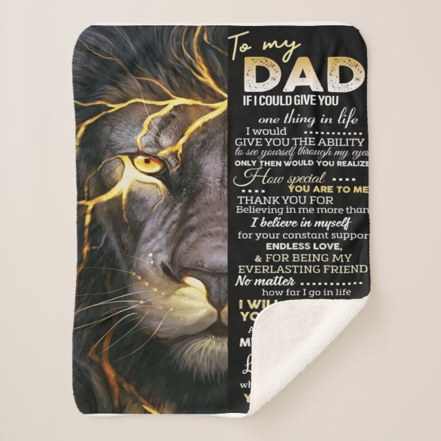 Couverture Sherpa À mon père | Lettre adorable | Bel cadeau (Devant)