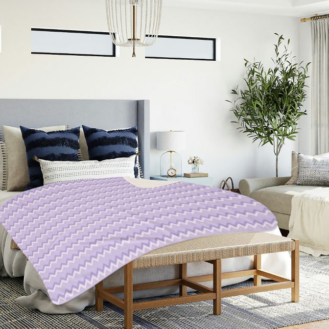 Couverture Sherpa à motif chevron violet clair (Créateur téléchargé)