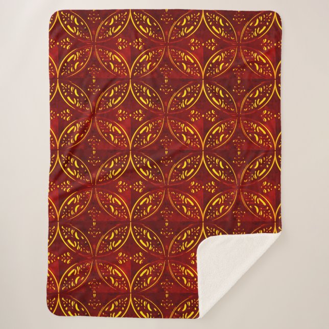 Couverture Sherpa à motif décoratif (Devant)