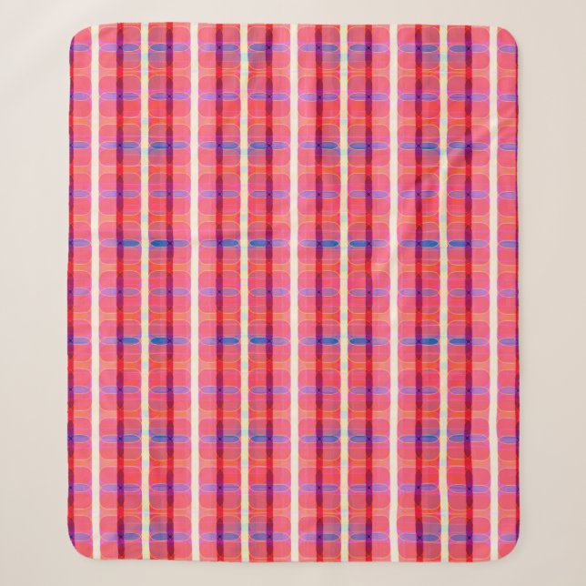 Couverture Sherpa abstract background, colorful intersecting striped (Devant)