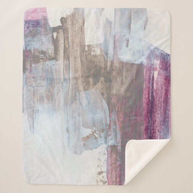 Couverture Sherpa Abstract mixed media image. Hand painted backgroun (Devant)