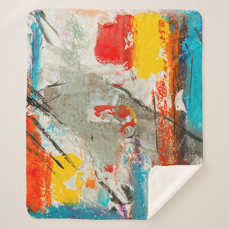 Couverture Sherpa Abstract painting