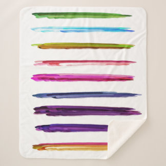Couverture Sherpa Abstract Painting Colorful Paint Brush Strokes
