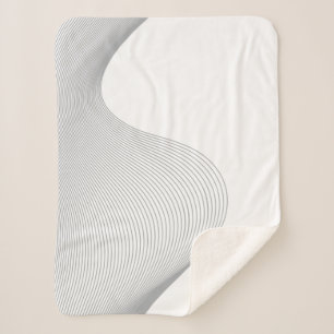 Couverture Sherpa Abstraction de vague élégante, moderne et futurist
